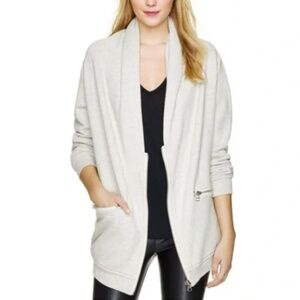 Aritzia Wilfred White Roseau Sweater Cardigan Cozy Cotton Wrap SZ small
